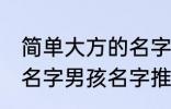 简单大方的名字男孩名字 简单大方的名字男孩名字推荐