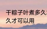 干粽子叶煮多久才能用 干粽子叶煮多久才可以用