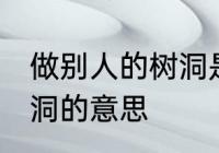 做别人的树洞是什么意思 做别人的树洞的意思