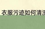 衣服污迹如何清洗 衣服污迹怎么清洗